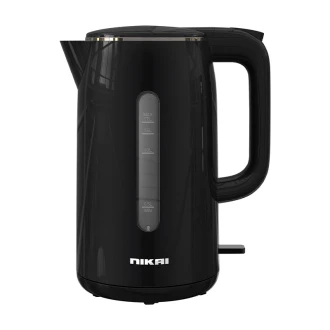 Nikai Kettle 1.7L 2200W Double Layer Stainless Steel Auto Shut Boil Dry Protection Matte Finish Indicator Light NK820T2 - Black