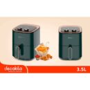 Decakila Air Fryer 3.5L Stainless Steel 1400W Single Coat Non Stick Pot 60 Minute Timer Automatically Shuts Off KEEC036V