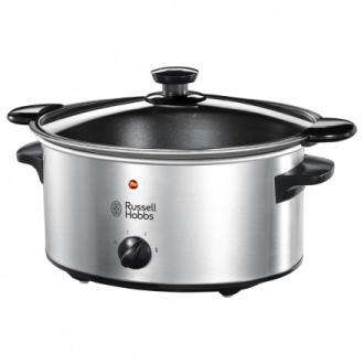Kenwood Slow Cooker 6.5L Slow Rice Cooker with 3 Heat Settings (Low High & Warm) Preserves Flavour Herbs & Spices are Absorbed Well Meat Becomes Extremely Tender SCM70.000SS