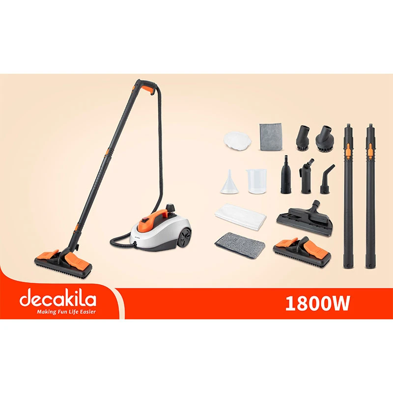 Decakila Steam Cleaner 5.0 Bar High-Pressure Steam 1.8L Tank 110°C High-Temperature For Home Use Car Carpets Floor With Stainless Steel Inner Pot 1800W Keen017W 2 Decakila Steam Cleaner 5.0 Bar High-Pressure Steam 1.8L Tank 110°C High-Temperature For Home Use Car Carpets Floor With Stainless Steel Inner Pot 1800W Keen017W