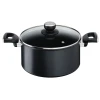 Tefal Unlimited Stewpot 24 CM All Hobs Titanium Non Stick Anti Scratch Safe Non Stick G6 Unlimited Round Saucepan Pan Cast Aluminum G2554602