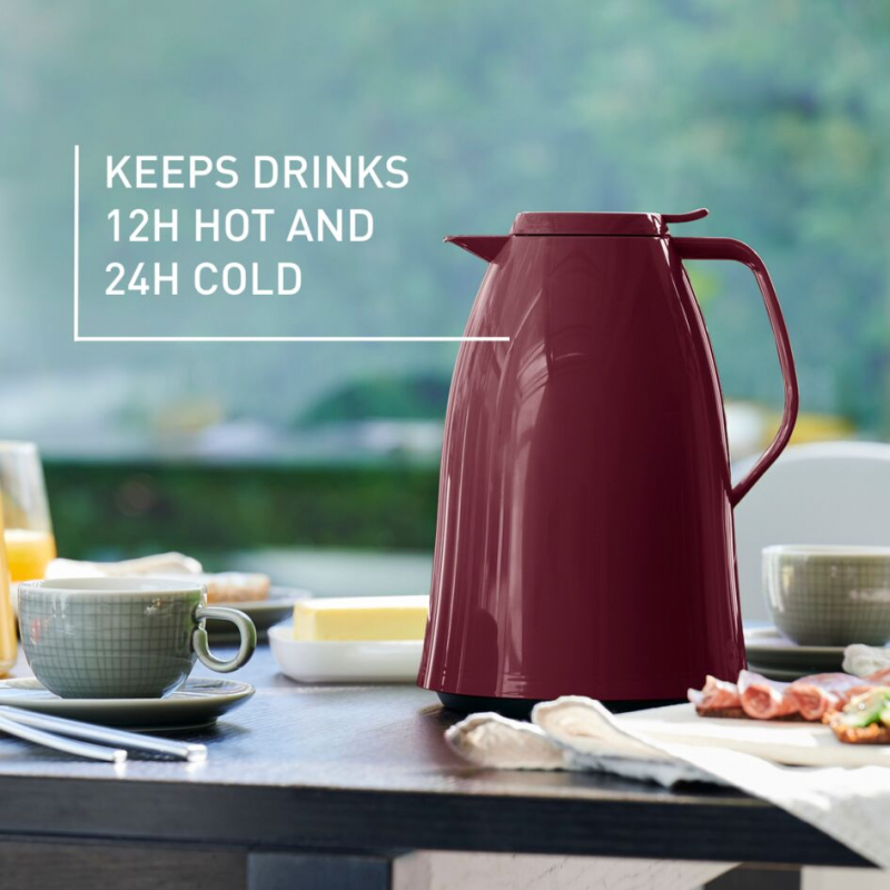 Tefal Mambo Jug Red 1 Liter Insulated Thermos Vacuum Flask Plastic-Polypropylenex (Pp) Glass Liner K3039112 6 Tefal Mambo Jug Red 1 Liter Insulated Thermos Vacuum Flask Plastic-Polypropylenex (Pp) Glass Liner K3039112