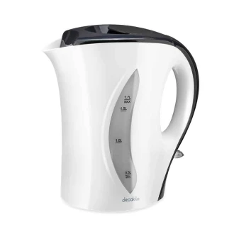 Decakila Kettle 1.7L Electric Jug 2200W Plastic Automatic Shut-Off Boil Dry Protection With Detachable Filter In Spout Cord-Storage & Anti-Slip Feet Design KEKT027W