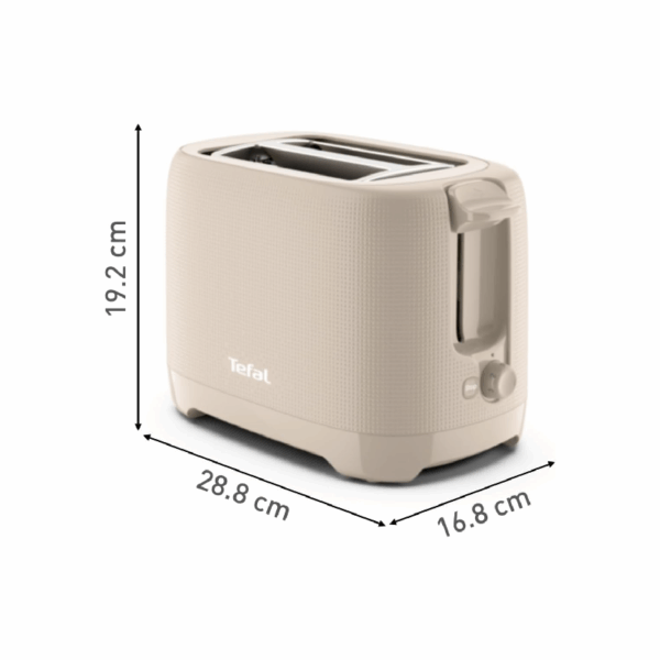 Tefal Morning 2 Slot Toaster 850W with Bun Warmer 7 Browning Levels Stop Function Plastic Body TT2M1B27