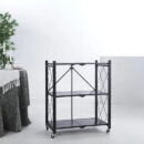 Nadstar Storage Rack Stainless Steel 3 Layers With Wheels Foldable HP95-776H
