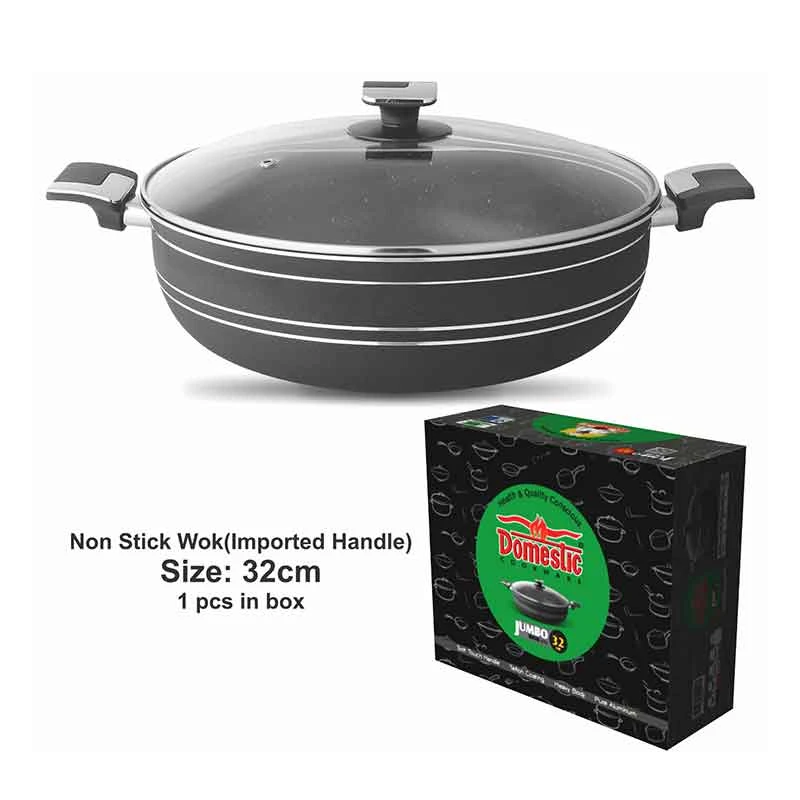 Nadstar Majestic Wok 32Cm With Handle &Amp; Lid Non Stick Marble Coating Heat Tempered Glass Lids Heat Resistant Bakelite Handles For Easy Grip W32 2 Nadstar Majestic Wok 32Cm With Handle &Amp; Lid Non Stick Marble Coating Heat Tempered Glass Lids Heat Resistant Bakelite Handles For Easy Grip W32