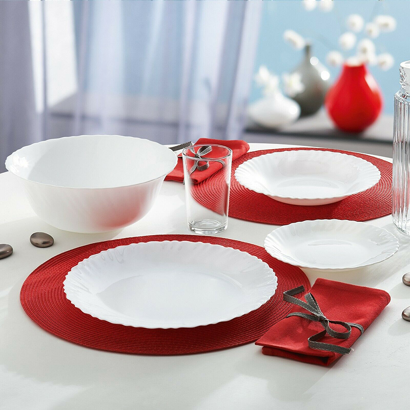 Luminarc Feston White Dinner Plate 25Cm 6Pcs P4082 5 Luminarc Feston White Dinner Plate 25Cm 6Pcs P4082