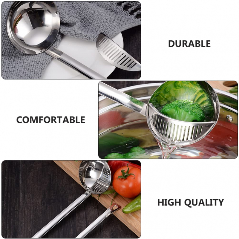 Nadstar Stainless Steel Hot Pot Soup Spoon Strainer Scoops Spoon Slotted Strainer Ladle Gravy Ladle Colander Kitchen D198 7 Nadstar Stainless Steel Hot Pot Soup Spoon Strainer Scoops Spoon Slotted Strainer Ladle Gravy Ladle Colander Kitchen D198