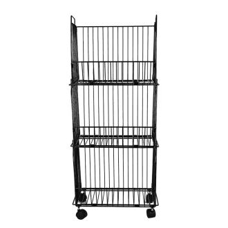 Nadstar Storage Rack Stainless Steel 3 Layers with Wheels Kitchen Standing Storage Rack HP22-029H