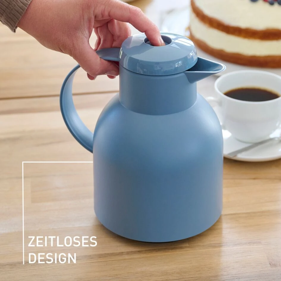 Tefal Samba Jug 1 Liter Blue Isothermal Jug Translucent Vacuum Flask Plastic-Polypropylenex (Pp) Glass Liner K3035312 F4010110 11 Tefal Samba Jug 1 Liter Blue Isothermal Jug Translucent Vacuum Flask Plastic-Polypropylenex (Pp) Glass Liner K3035312 F4010110