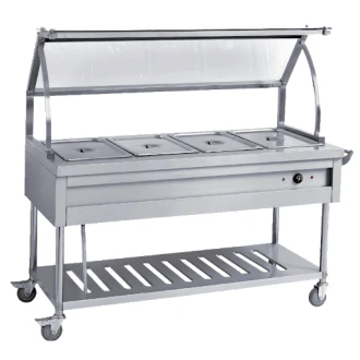 Nadstar Trolley With Glass Top 4 Pan - HBW-4G