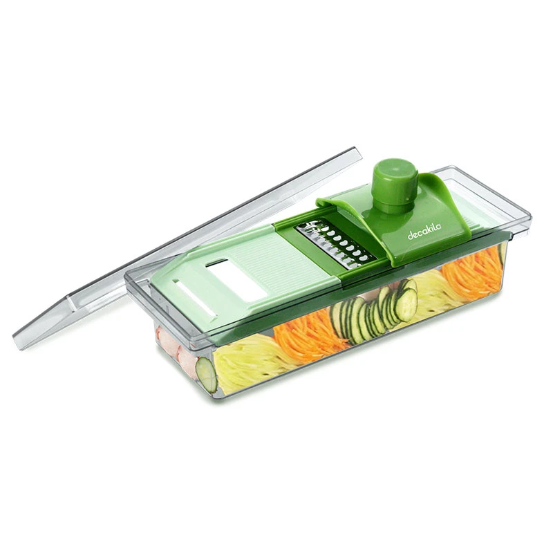 Decakila Manual Vegetable Grater 6In1 - Ss Blade Easy To Use Safety Design Veggie Chopper Onion Chopper Vegetable Chopper With Container Mandoline Slicer Kmtt083W 3 Decakila Manual Vegetable Grater 6In1 - Ss Blade Easy To Use Safety Design Veggie Chopper Onion Chopper Vegetable Chopper With Container Mandoline Slicer Kmtt083W