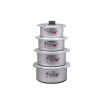 Nadstar Cookware Set 4Pcs Set With Lid Salvano Anodized Smooth Wooden Handle 2L 4L 5L 7.5L 1x4
