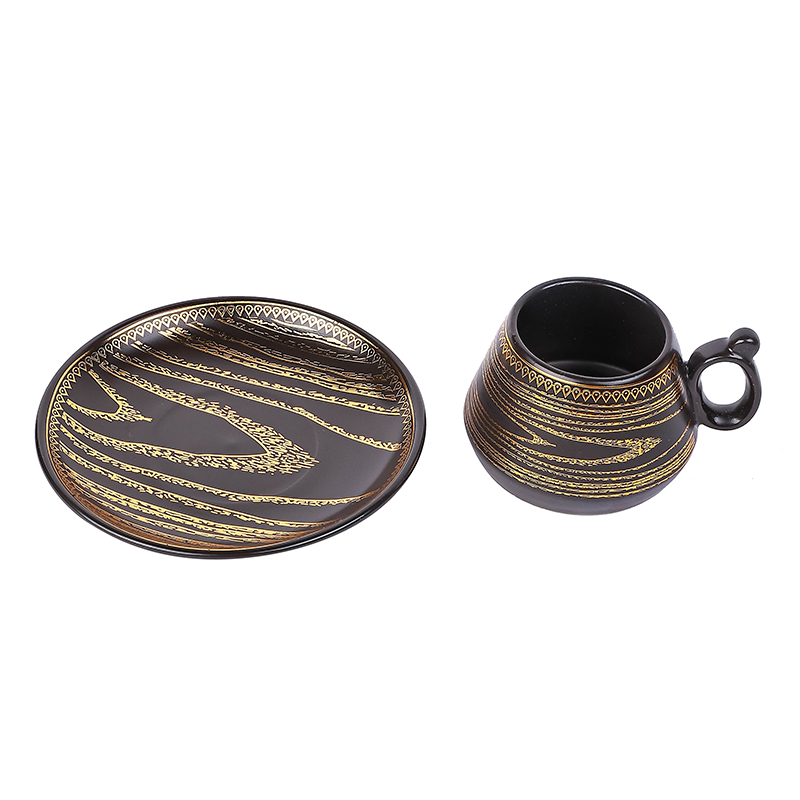 Nadstar Porcelain Cup &Amp; Saucer Golden Print Tea Coffee Cups 0031-1/2 10 Nadstar Porcelain Cup &Amp; Saucer Golden Print Tea Coffee Cups 0031-1/2