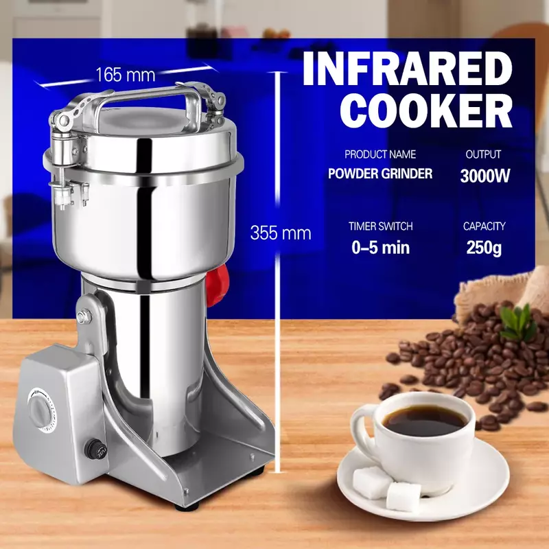 Raf Generic Dry Food Grinder Machine 1480W 200G R.7128 1 Raf Generic Dry Food Grinder Machine 1480W 200G R.7128