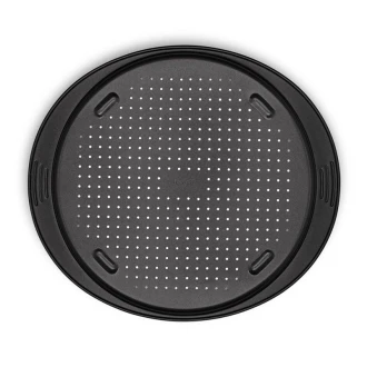 Tefal Easy Grip Pizza Pan Round 34 CM Carbon Steel Easy Handling Large Handles Non-Stick Coating Easy Release Easy Cleaning Dark Grey J1629045
