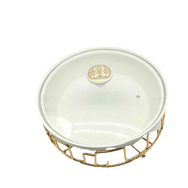 Nadstar Chafing Dish For Buffet Stoves Made Of Ceramic Soup Pot Porcelain Food Serving 236-61 4 Nadstar Chafing Dish For Buffet Stoves Made Of Ceramic Soup Pot Porcelain Food Serving 236-61