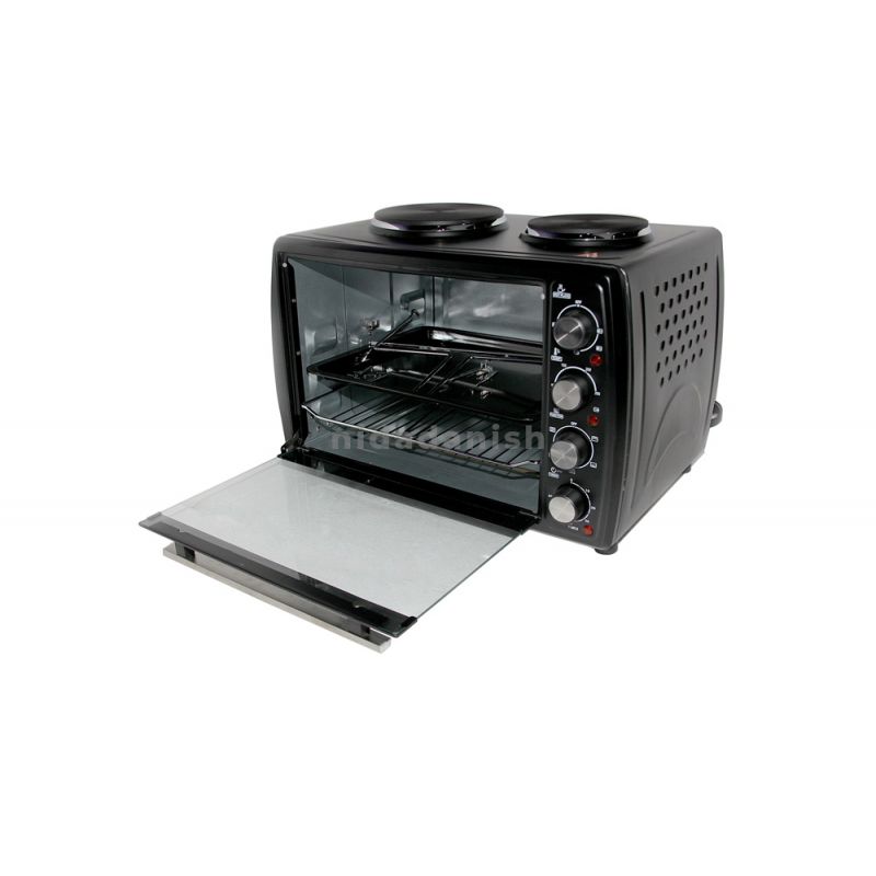 Westpoint Mini Oven 45L 2 Hotplate + Grill + Turnspit Black Woy-45215.4 3 Westpoint Mini Oven 45L 2 Hotplate + Grill + Turnspit Black Woy-45215.4