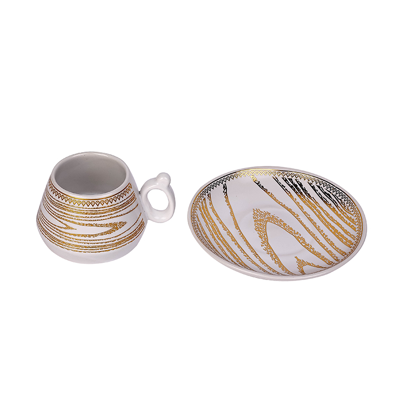 Nadstar Porcelain Cup &Amp; Saucer Golden Print Tea Coffee Cups 0031-1/2 5 Nadstar Porcelain Cup &Amp; Saucer Golden Print Tea Coffee Cups 0031-1/2