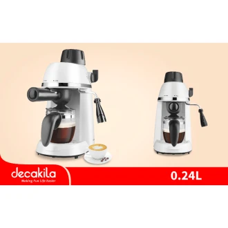 Decakila Espresso Maker 0.24L 800W Die-Casting Aluminum Alloy Boiler With Fronting Function Boil-Dry Protection KECF007W