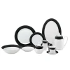 Nadstar Dinner Set 47pcs Porcelain Black RSPD001