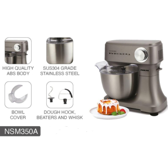 Nikai Kitchen Machine 400W 3.5L Mixer 10 Speed Stand Mixer with Pulse Dough Hook Beaters & Whisk 3.5 Liter Capacity Bowl with Cover NSM350A
