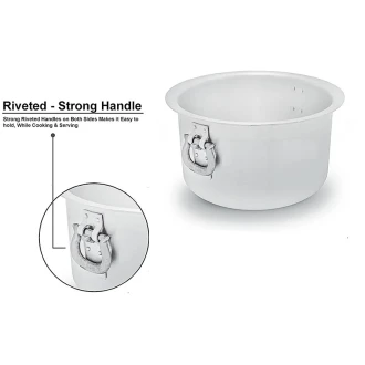 Nadstar Aluminium Sufuria 3pcs with Lid & Handle 50L 55L 65L Cookware Set Tope Cooking Pot for Commercial Use - Gauge 8 Kitchen Heavy Duty Tapela