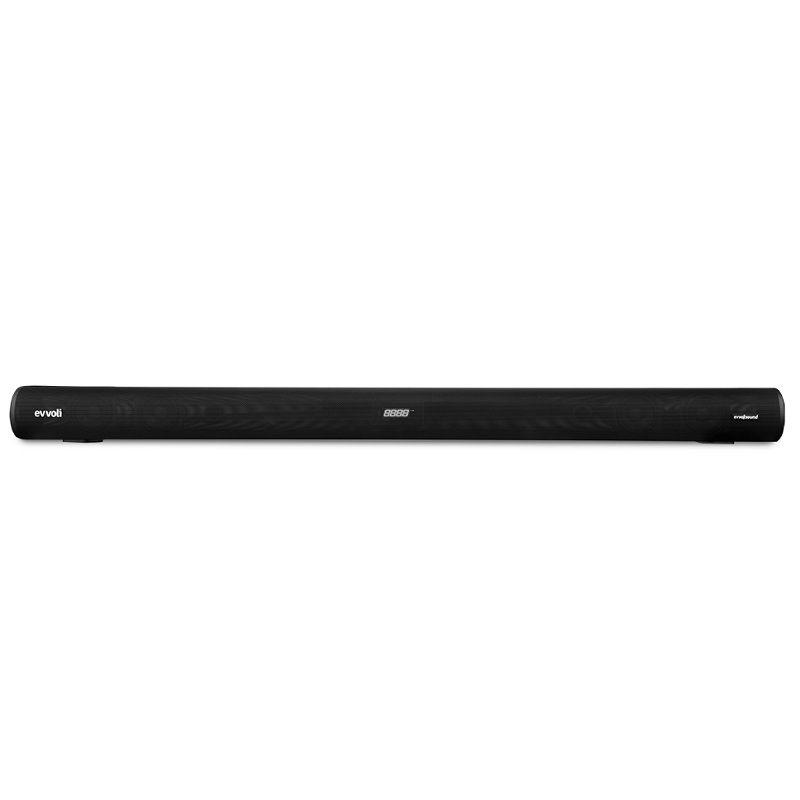 Evvoli 2.0ch Single Soundbar with Bluetooth and LED Display 120W Black SB120B