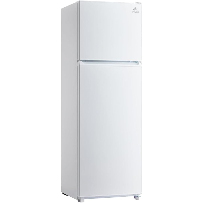 Evvoli Top Double Door Refrigerator White EVRFM-300L