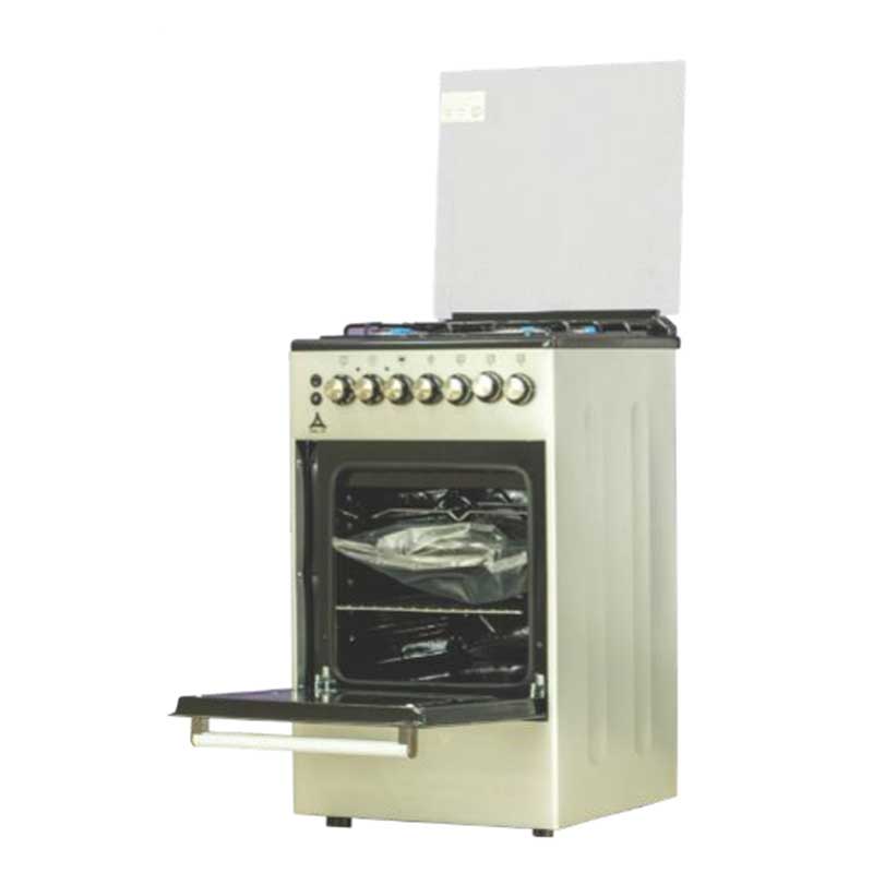 Delta Cooker 50x55cm 4 Gas Burners with Electric Oven & Grill Inox DGC-5040E