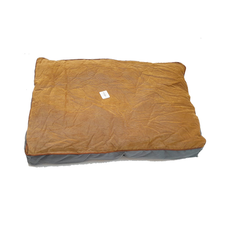PV Dog Cushion Bed Medium 90 x 60 x 10cm Brown & Blue YD-DZ01M