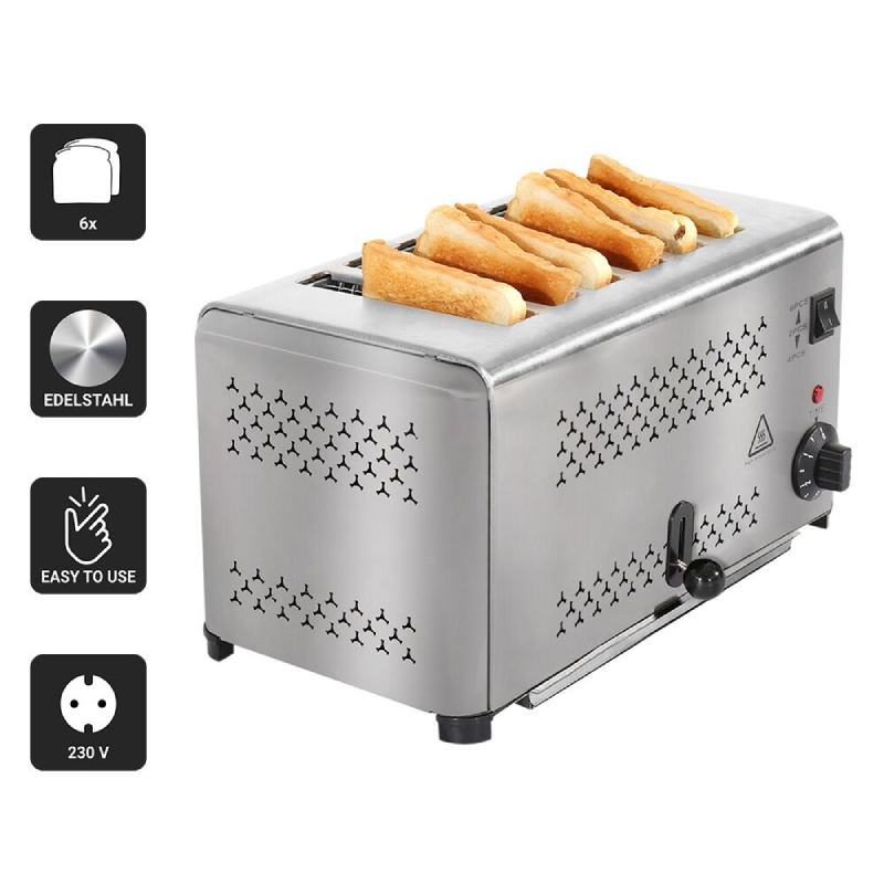 Commercial Bread Toaster 6 Slice 110-240V