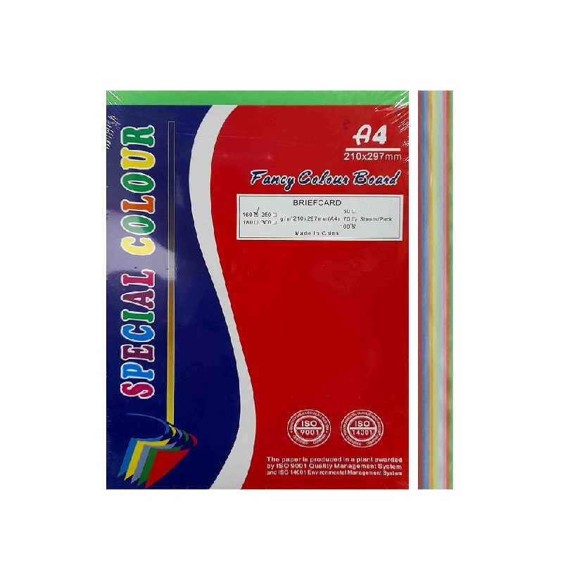 Special Colour Manilla Sheet A4 160gsm 100 Sheets Assorted Colours P05367