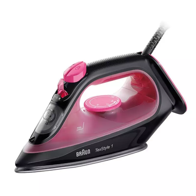 Braun Steam Iron 2000W Texstyle 1 Eco Mode Saves Power Rapid Heat Up Tank Capacity 220ML 12710001-SI1070PU