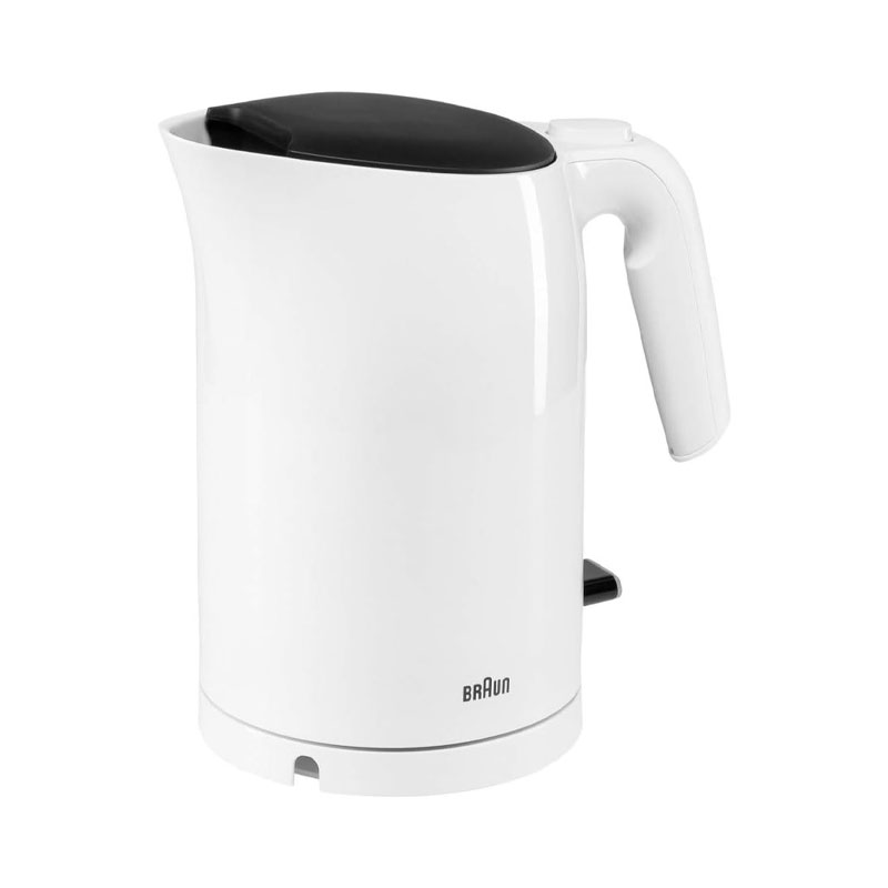 Braun Kettle 3000W Capacity 1.7 L Quick Boiling System Removable Anti-Limescale Filter Large Water Level BPA Free White WK303BI-WK3110WH