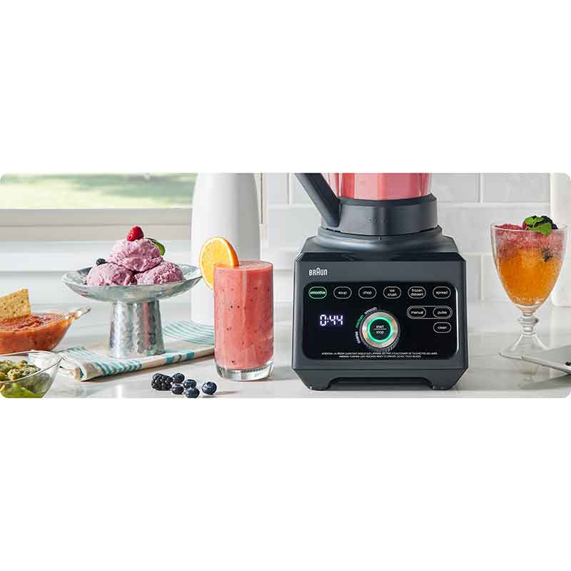 Braun Blender 2L 1600W PowerBlend 9 Unique Triangular Jug, 10 Manual Speed ​​Settings Plus Pulse, Motor JB901AI-JB9042BK