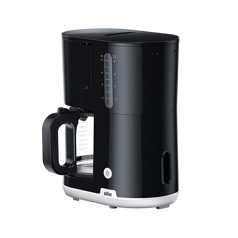Braun Coffee Maker Breakfast 1, 1000W Black AromaCafe OptiBrew System Automatic Shut Off Coffee Maker for up to 10 Cups KF101AI