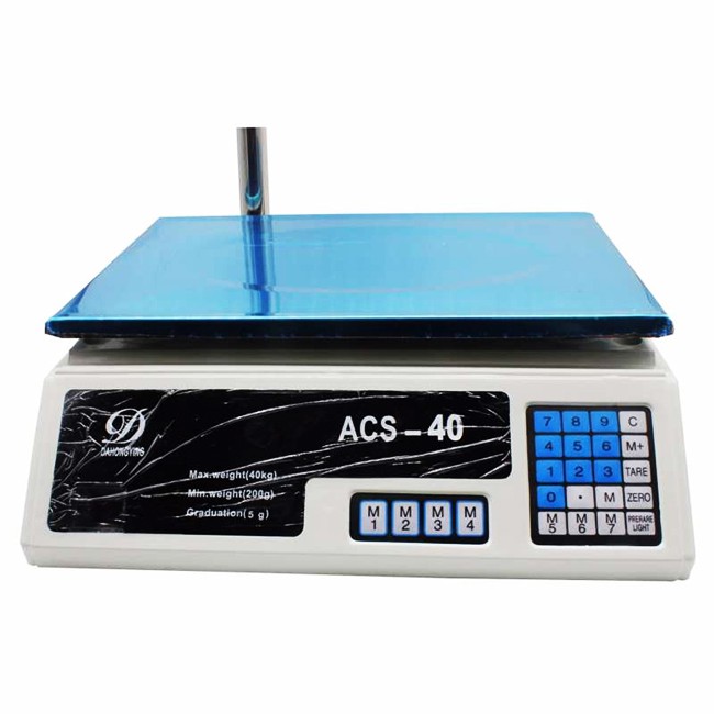 Commercial Electronic Digital Price Computing Platform Scale 200g - 40kg ACS-40