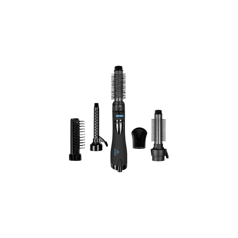 Evvoli Hair Straightener Curler Brush 6in1 Cool Shot 1200W EVHC-AS1200B