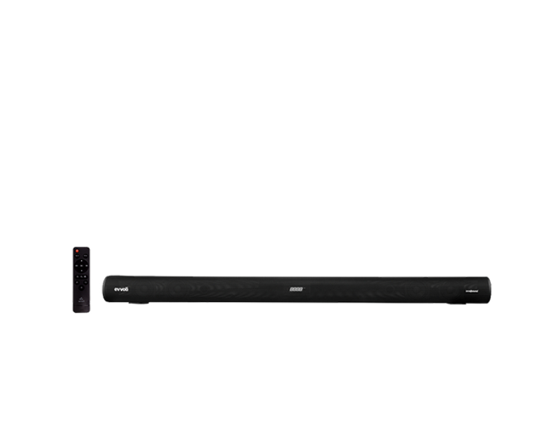 Evvoli 2.0ch Single Soundbar with Bluetooth and LED Display 120W Black SB120B
