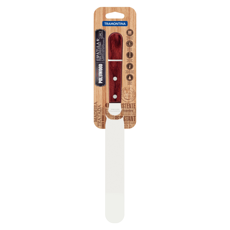 Tramontina Pastry Spatula Stainless Steel Blade 8&Quot; Red Polywood Treated Wood Handle 21161/178 3 Tramontina Pastry Spatula Stainless Steel Blade 8&Quot; Red Polywood Treated Wood Handle 21161/178