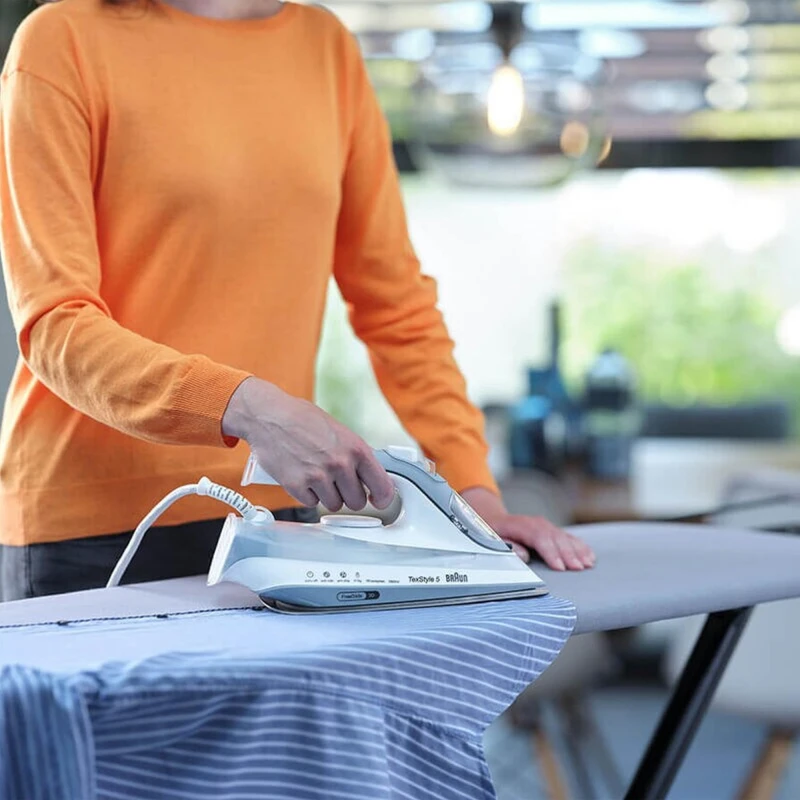 Braun Steam Iron 300Ml Tank Dry And Spray Function 2000W Ts510 Adjustable Temperature Technology Ceramic Nonstick Plate 95G Per Min Vertical Steam Shot 8 Braun Texstyle 5 Steam Iron - Eloxal Sole Plate Anti-Drip System 300Ml Water Tank Capacity Ts510