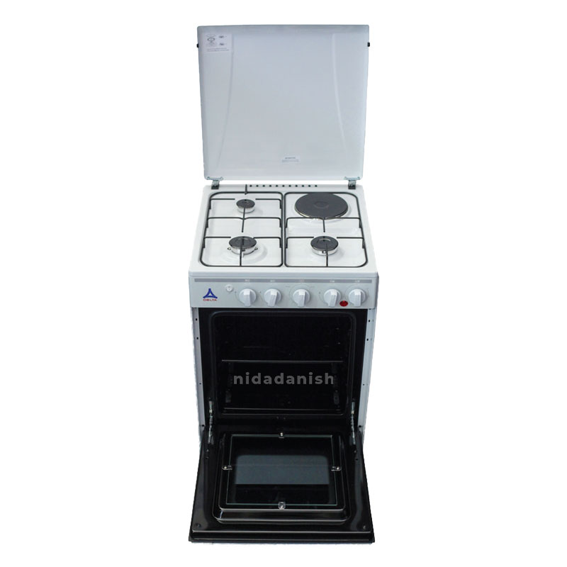 Delta Cookers 50X55Cm 3 Gas Burner, 1 Electric Hotplate With Gas Oven &Amp; Grill Black Dgc31B 6 Delta Cookers 50X55Cm 3 Gas Burner, 1 Electric Hotplate With Gas Oven &Amp; Grill Black Dgc31B