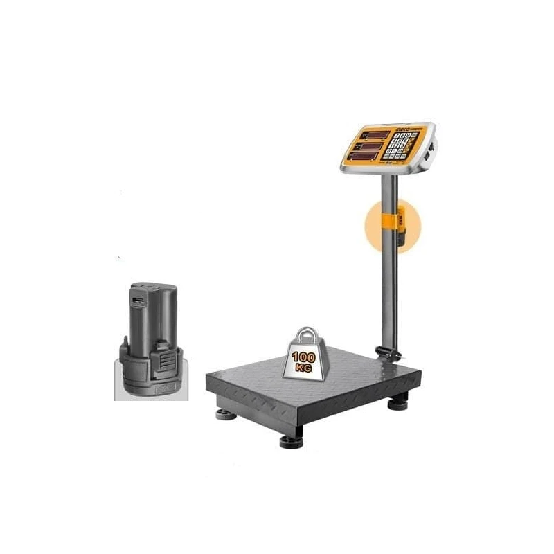 Ingco Cordless 100Kg Lithium-Ion Scale Ces1202 + Battery Fbli12152 1 Ingco Cordless 100Kg Lithium-Ion Scale Ces1202 + Battery Fbli12152