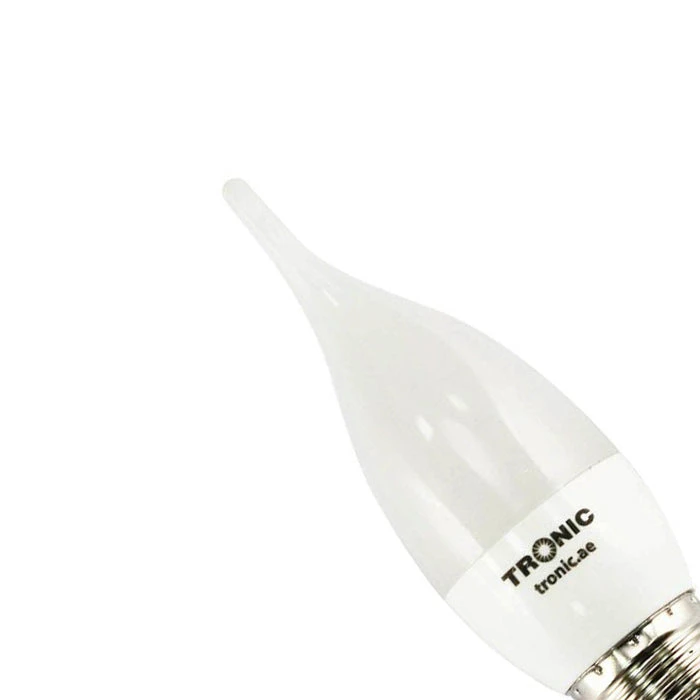 Tronic 5 Watts Candle Tail Led Warm White E27 (Screw) Bulb 2 Tronic 5 Watts Candle Tail Led Warm White E27 (Screw) Bulb