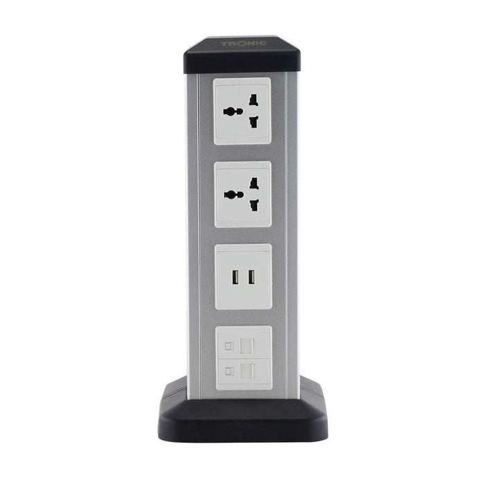 Tronic Pole Socket 2G Universal + 2 Usb + 2 Rj45 Data 1 Tronic Pole Socket 2G Universal + 2 Usb + 2 Rj45 Data