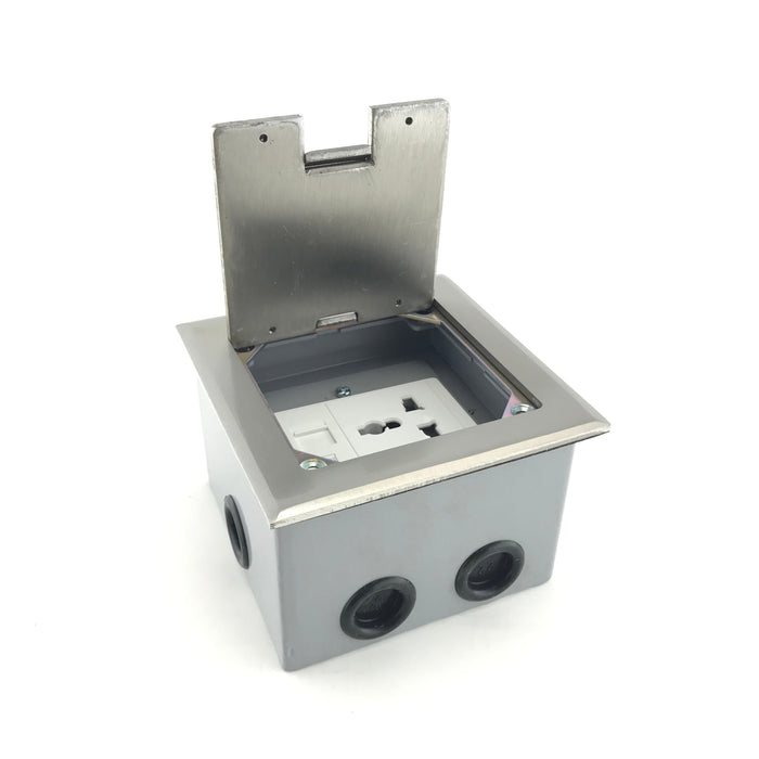 Tronic Floor Socket 1G Universal + Rj45 Data 1 Tronic Floor Socket 1G Universal + Rj45 Data