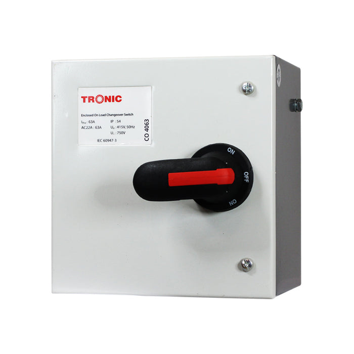 Tronic Onload Enclosed Manual Change Over 63A 1 Tronic Onload Enclosed Manual Change Over 63A