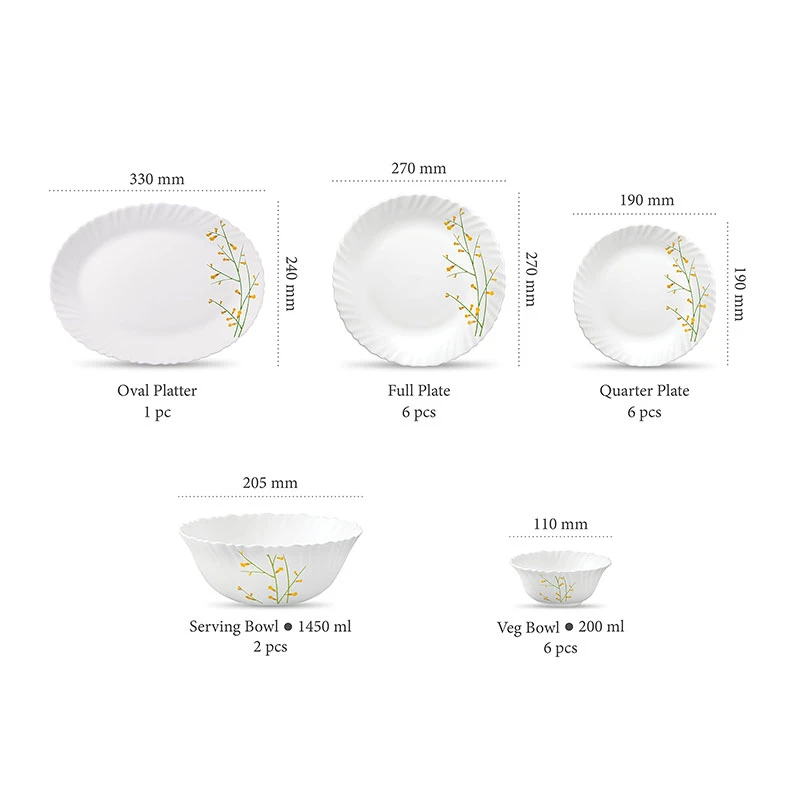 La Opala Dinner Set Citron Weave Classique 47 Pieces Lw047 4 La Opala Dinner Set Citron Weave Classique 47 Pieces Lw047