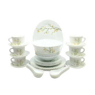 La Opala Dinner Set Citron Weave Classique 38 Pieces LW038